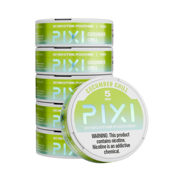 PIXI　キューカンバーチル味　20パウチ入り　5%　5箱セット